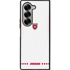 Samsung Galaxy Z Fold6 Case Hülle - Silikon schwarz Jordanien 2026 personalisierbares Fussballtrikot