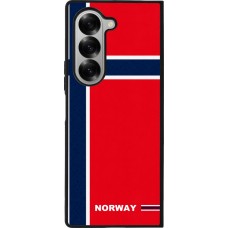 Samsung Galaxy Z Fold6 Case Hülle - Silikon schwarz Norwegen 2026 personalisierbares Fussballtrikot