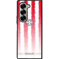 Coque Samsung Galaxy Z Fold6 - Silicone rigide noir Maillot de football Paraguay 2026 personnalisable