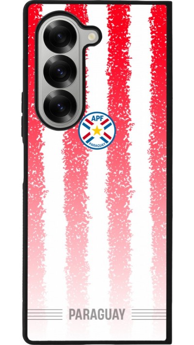 Coque Samsung Galaxy Z Fold6 - Silicone rigide noir Maillot de football Paraguay 2026 personnalisable