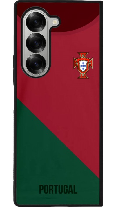 Samsung Galaxy Z Fold6 Case Hülle - Silikon schwarz Fussballtrikot Portugal2022