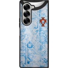 Samsung Galaxy Z Fold6 Case Hülle - Silikon schwarz Portugal Away personalisierbares Fussballtrikot