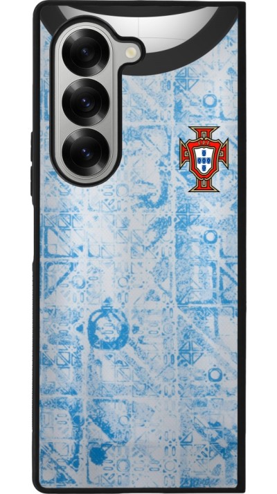 Samsung Galaxy Z Fold6 Case Hülle - Silikon schwarz Portugal Away personalisierbares Fussballtrikot
