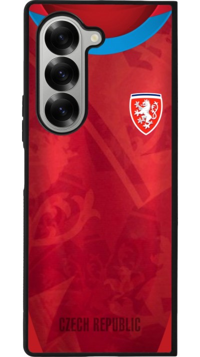 Samsung Galaxy Z Fold6 Case Hülle - Silikon schwarz Tschechische Republik personalisierbares Fussballtrikot