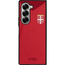 Samsung Galaxy Z Fold6 Case Hülle - Silikon schwarz Serbien 2022 personalisierbares Fussballtrikot