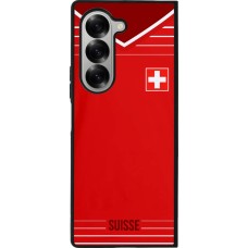 Coque Samsung Galaxy Z Fold6 - Silicone rigide noir Football shirt Switzerland 2022