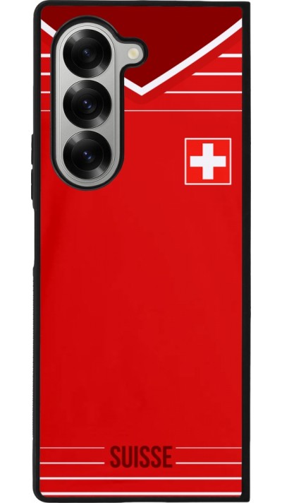 Samsung Galaxy Z Fold6 Case Hülle - Silikon schwarz Football shirt Switzerland 2022