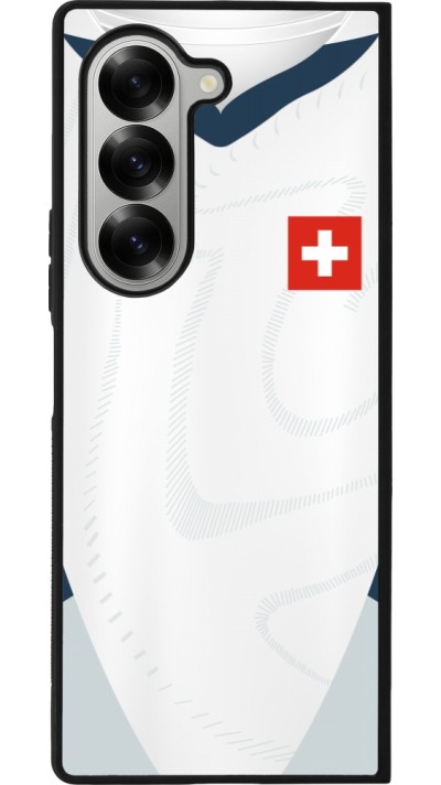 Samsung Galaxy Z Fold6 Case Hülle - Silikon schwarz Schweiz Away personalisierbares Fussballtrikot
