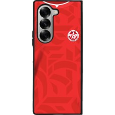 Samsung Galaxy Z Fold6 Case Hülle - Silikon schwarz Tunesien 2022 personalisierbares Fussballtrikot