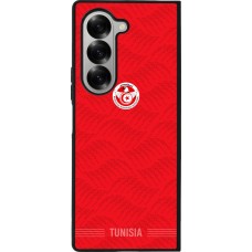 Coque Samsung Galaxy Z Fold6 - Silicone rigide noir Maillot de football Tunisie 2026 personnalisable