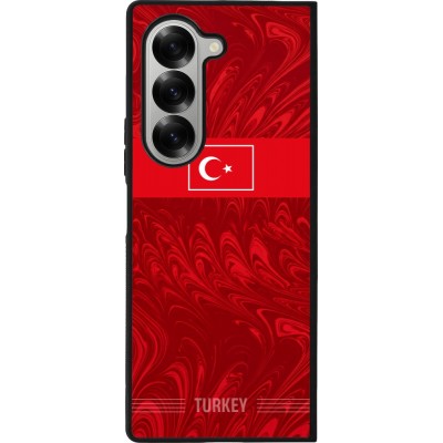 Samsung Galaxy Z Fold6 Case Hülle - Silikon schwarz Türkei 2026 personalisierbares Fussballtrikot
