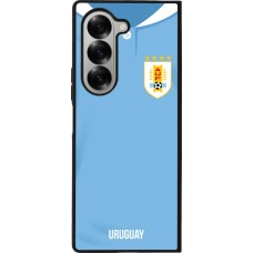 Samsung Galaxy Z Fold6 Case Hülle - Silikon schwarz Uruguay 2022 personalisierbares Fussballtrikot
