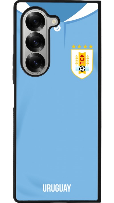 Samsung Galaxy Z Fold6 Case Hülle - Silikon schwarz Uruguay 2022 personalisierbares Fussballtrikot