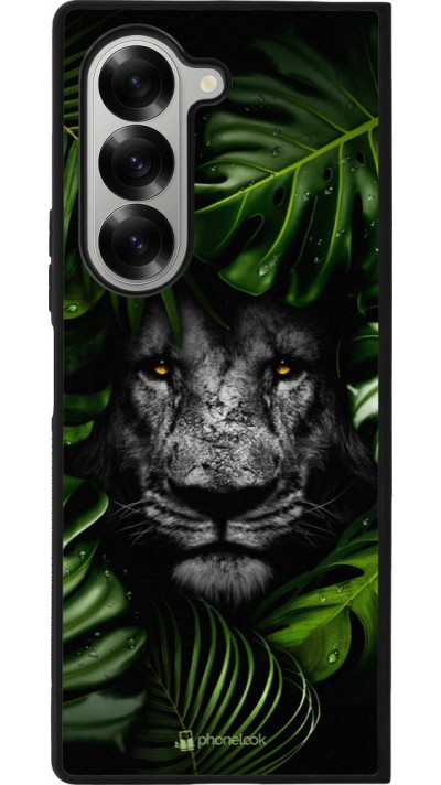 Coque Samsung Galaxy Z Fold6 - Silicone rigide noir Forest Lion
