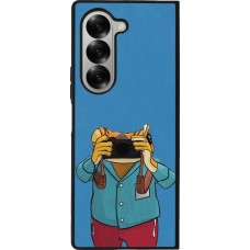 Coque Samsung Galaxy Z Fold6 - Silicone rigide noir Frog with camera DTMF