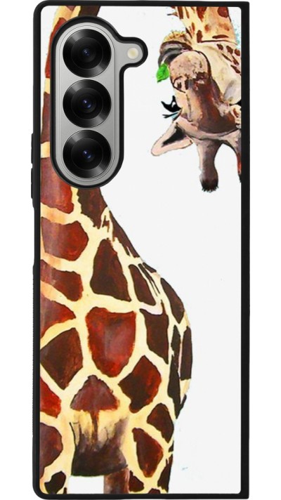 Coque Samsung Galaxy Z Fold6 - Silicone rigide noir Giraffe Fit