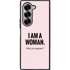 Samsung Galaxy Z Fold6 Case Hülle - Silikon schwarz I am a woman