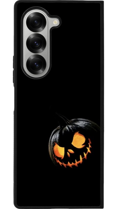 Coque Samsung Galaxy Z Fold6 - Silicone rigide noir Halloween 2023 discreet pumpkin