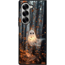 Coque Samsung Galaxy Z Fold6 - Silicone rigide noir Halloween 2025 Ghost in the forest
