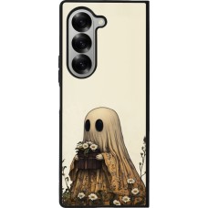 Coque Samsung Galaxy Z Fold6 - Silicone rigide noir Halloween 2025 Ghost gardener