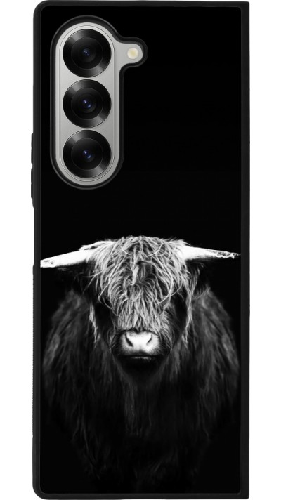 Samsung Galaxy Z Fold6 Case Hülle - Silikon schwarz Highland calf black