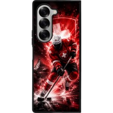 Coque Samsung Galaxy Z Fold6 - Silicone rigide noir Hockey World Championship Player