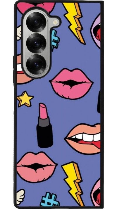Coque Samsung Galaxy Z Fold6 - Silicone rigide noir Lips and lipgloss