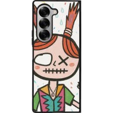 Samsung Galaxy Z Fold6 Case Hülle - Silikon schwarz Little Girl Sketch