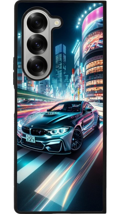Coque Samsung Galaxy Z Fold6 - Silicone rigide noir BMW M4 Tokyo Night