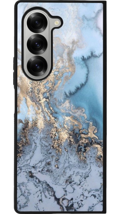 Samsung Galaxy Z Fold6 Case Hülle - Silikon schwarz Marble 04