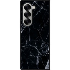 Coque Samsung Galaxy Z Fold6 - Silicone rigide noir Marble Black 01