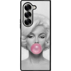 Coque Samsung Galaxy Z Fold6 - Silicone rigide noir Marilyn Bubble