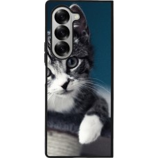 Coque Samsung Galaxy Z Fold6 - Silicone rigide noir Meow 23