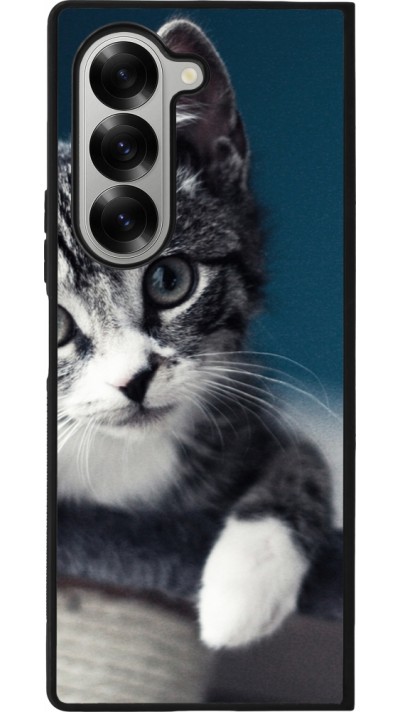 Samsung Galaxy Z Fold6 Case Hülle - Silikon schwarz Meow 23