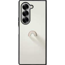 Samsung Galaxy Z Fold6 Case Hülle - Silikon schwarz Mini Regenbogen Minimal