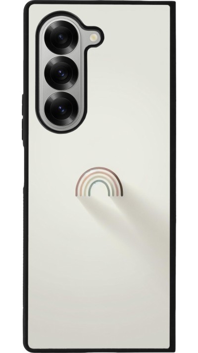 Samsung Galaxy Z Fold6 Case Hülle - Silikon schwarz Mini Regenbogen Minimal