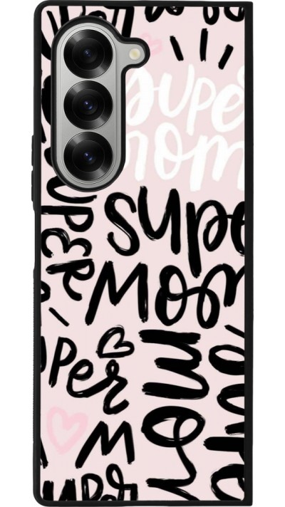 Samsung Galaxy Z Fold6 Case Hülle - Silikon schwarz Mom 2024 Super mom