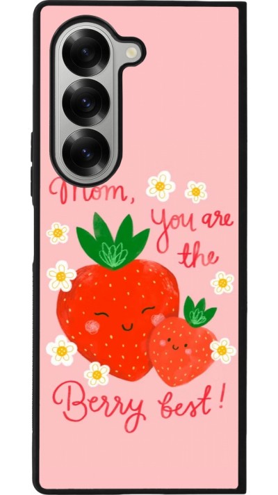 Coque Samsung Galaxy Z Fold6 - Silicone rigide noir Mom 2026 Berry best