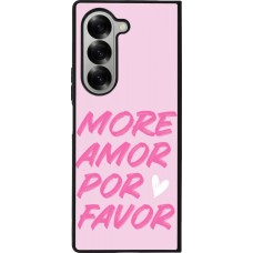 Samsung Galaxy Z Fold6 Case Hülle - Silikon schwarz More amor porfavor
