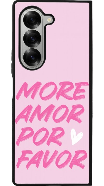 Samsung Galaxy Z Fold6 Case Hülle - Silikon schwarz More amor porfavor