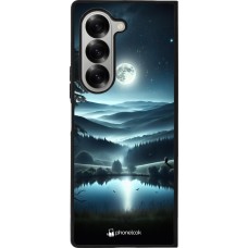 Coque Samsung Galaxy Z Fold6 - Silicone rigide noir Night Sky View