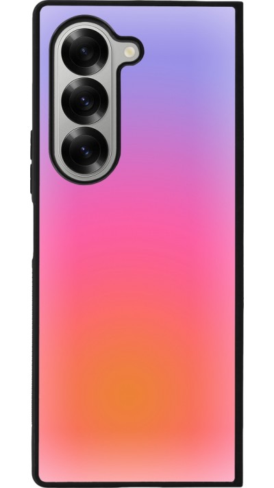 Samsung Galaxy Z Fold6 Case Hülle - Silikon schwarz Orange Pink Blue Gradient
