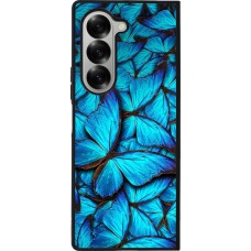 Samsung Galaxy Z Fold6 Case Hülle - Silikon schwarz Papillon bleu