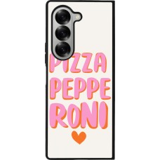 Coque Samsung Galaxy Z Fold6 - Silicone rigide noir Pizza pepperoni 2026