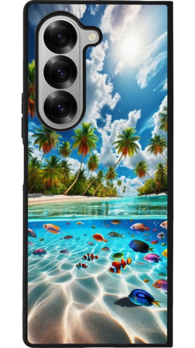 Samsung Galaxy Z Fold6 Case Hülle - Silikon schwarz Strandparadies