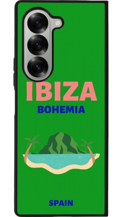 Samsung Galaxy Z Fold6 Case Hülle - Silikon schwarz Pop Summer Destination Ibiza