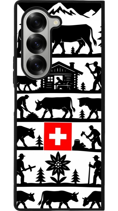 Samsung Galaxy Z Fold6 Case Hülle - Silikon schwarz Poya Schweiz 1