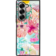 Samsung Galaxy Z Fold6 Case Hülle - Silikon schwarz Preppy Collage Aloha
