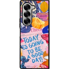 Coque Samsung Galaxy Z Fold6 - Silicone rigide noir Preppy Today is Going to be a good day