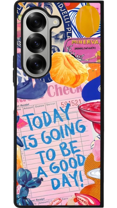 Samsung Galaxy Z Fold6 Case Hülle - Silikon schwarz Preppy Today is Going to be a good day